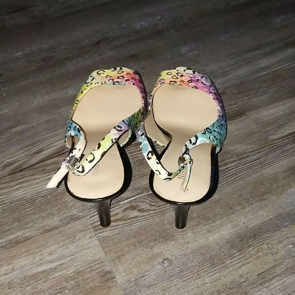 Nine West multi color Sharina2 peep toe heels - Picture 4 of 7